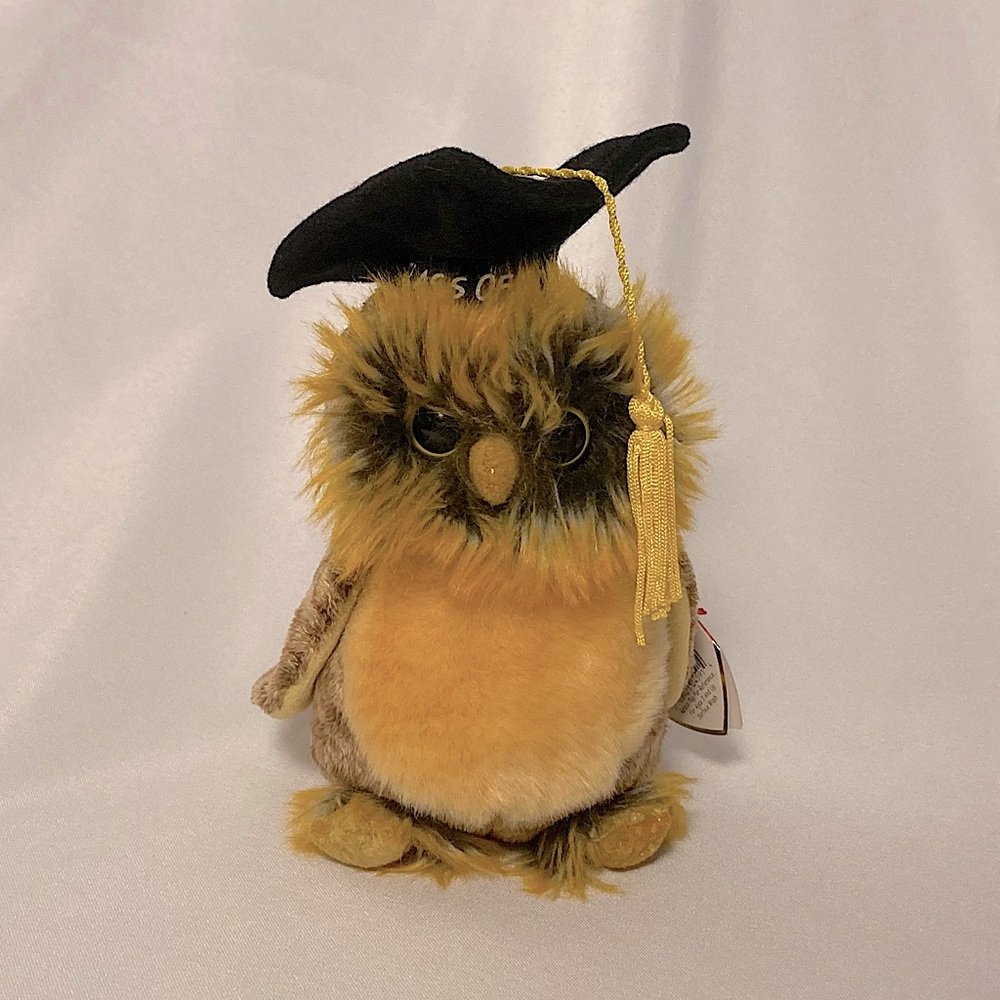 ⭐️ Vintage 2003 Smartest The Owl Class Of 2003 Graduation Ty Beanie Baby
